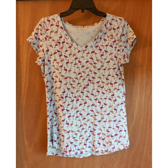 Cable & Gauge Tops Cable Gauge Flamingo V Neck Tshirt Poshmark
